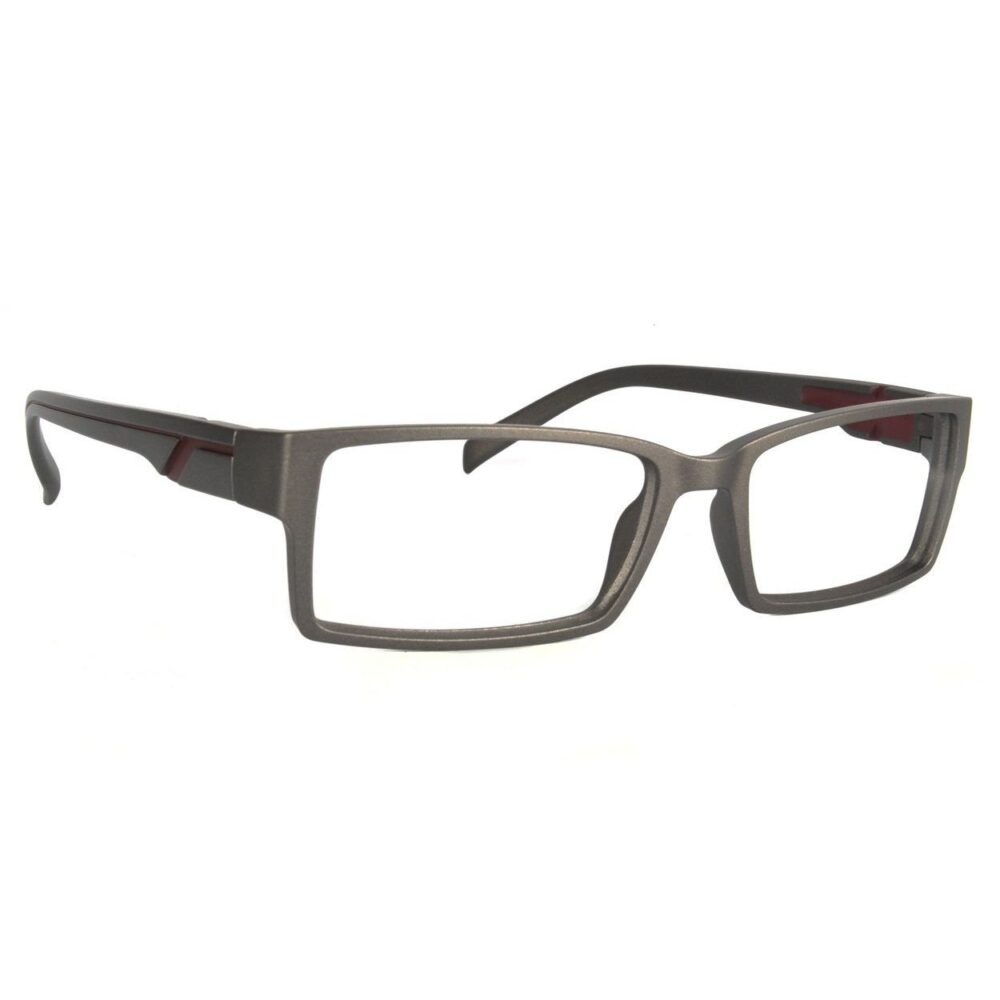 Hudson Optical H Series NON CONDUCTIVE 3  Prescription Safety Glasses - Graphite Red