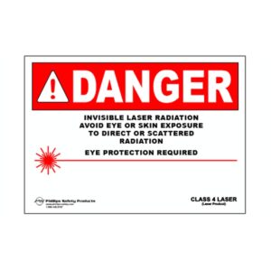 Class 4 Plastic Laser Radiation Warning Sign #31