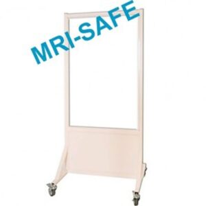 MRI-Safe Mobile Lead Aluminum Barrier with Window, LB-3048-MRI