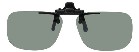 X1 Small Rectangle Clip On Flip Up Polarized Sunglasses