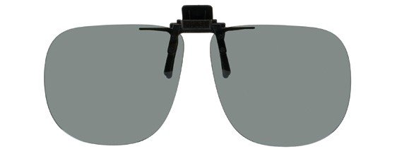 G9 Large Rectangle Clip On Flip Up Polarized Sunglasses