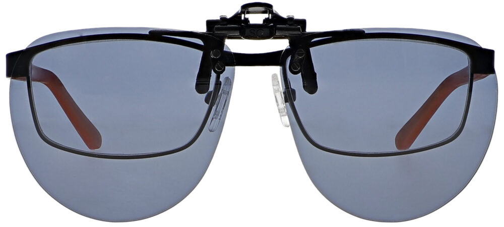 H2 Medium Aviator Clip On Flip Up Polarized Sunglasses