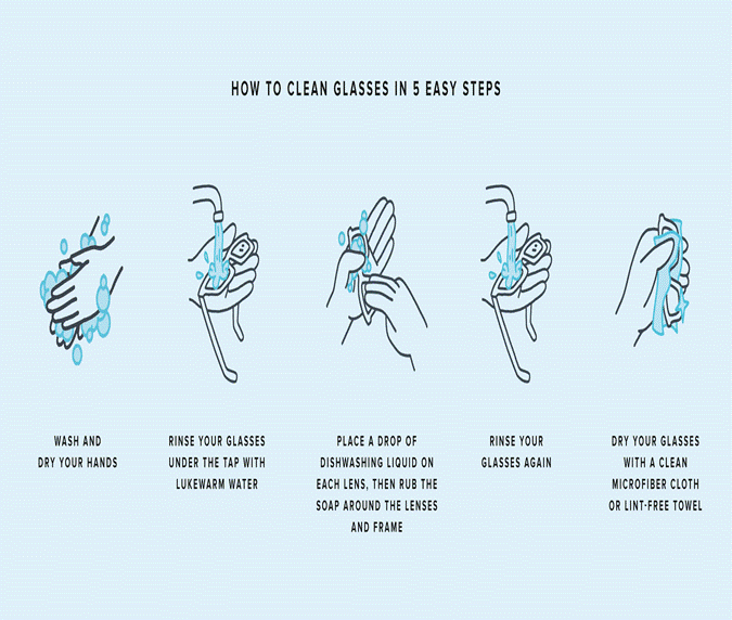 The best way to clean your glasses