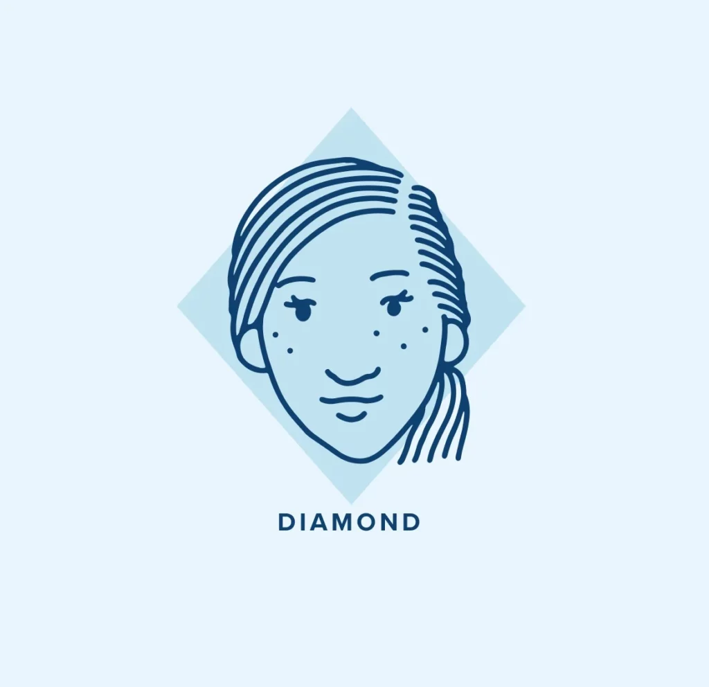 Diamond face shape