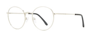 Real Glass Reading Glasses - Affordable Designs Woodstock Silver Frame with +2.00 Clear Glass Lenses