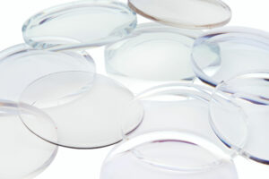 High index glass lenses