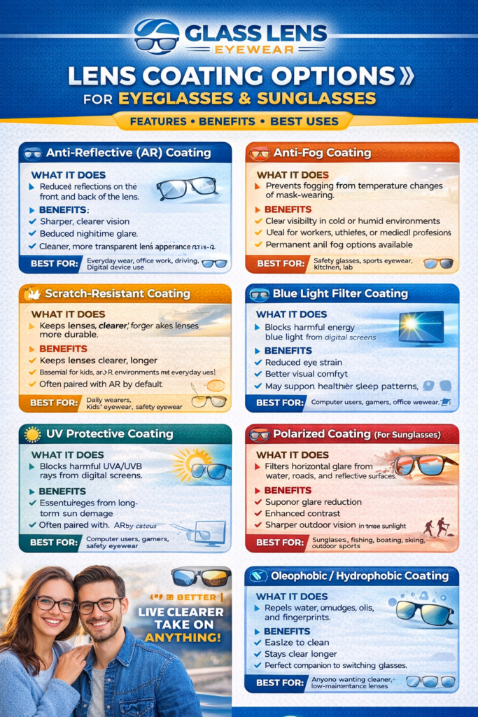 Lens coating options