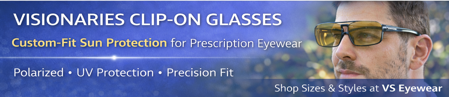 Visionaries clip on sunglasses