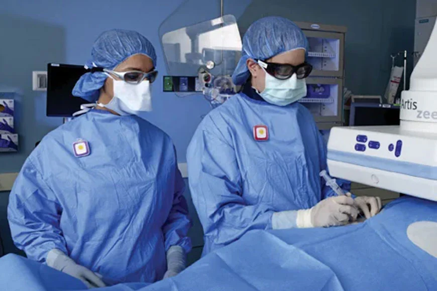 Radiation safety glasses